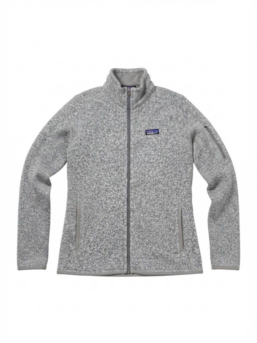 Patagonia Women’s Heather Gray Full-Zip Fleece Jacket better sweater size medium